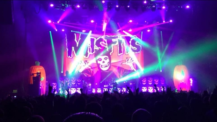 Claypaky Mythos2 and Sharpy washes  for The Misfits arena shows