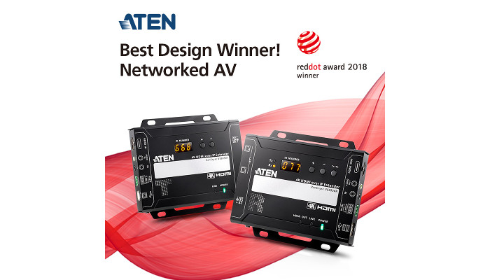 ATEN 4K video over IP extender wins Red Dot Design Award 2018