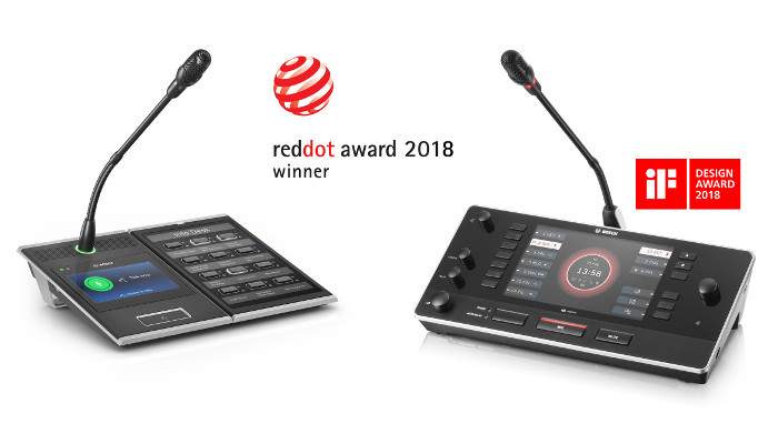 International Design Awards for Bosch IP conference and public address products