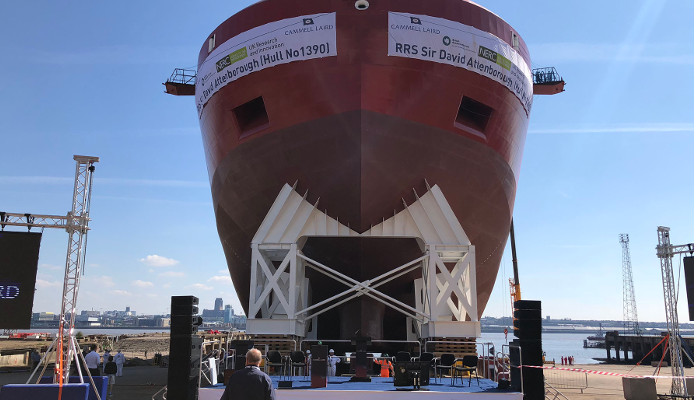tube uk helps launch  RRS Sir David Attenborough