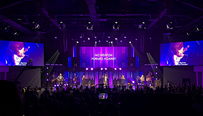 Crown Design Group and Elation light up Action Church